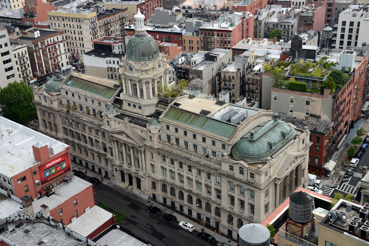 08-10 240 Centre Street Formerly The New York City Police Headquarters Was Built In 1905-1909 Close Up From Rooftop NoMo SoHo New York City